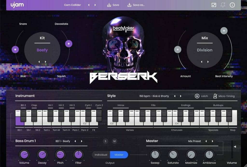 A screen shot of a berserk synthesizer.