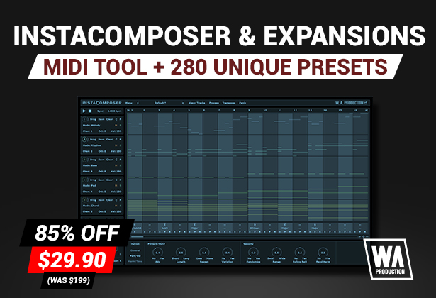 Instacomposer & expansions midi tool & 200 unique presets.